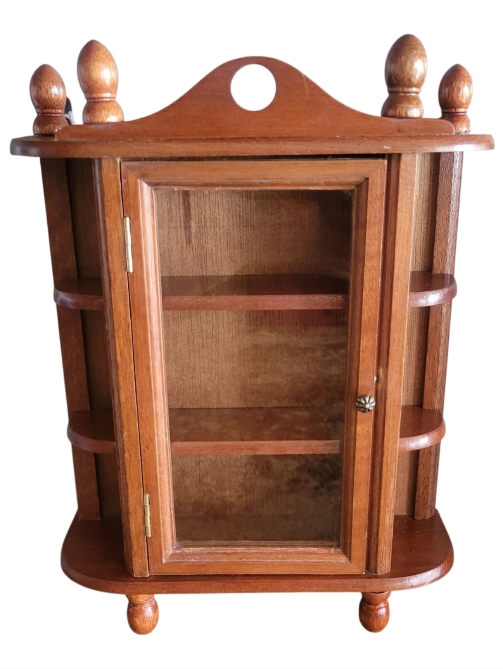 Vintage Curio Cabinet with Glass Door